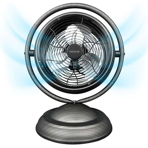 Lbgwp60 Ventilateur De Table Energysilence 1000 Retrodesk Wood-20 W,Diamètre 25 Cm,3 Pales,3 Vitesses,Hauteur Réglable,Design Soigné