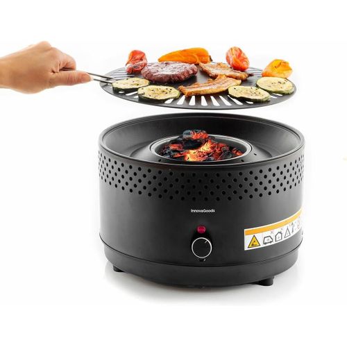 Lbgwp60 Mini Barbecue Charbon Portable Pliable,Grill Camping Léger Et Maniable,Table De Repas Extérieur,Noir,Acier Inoxydable