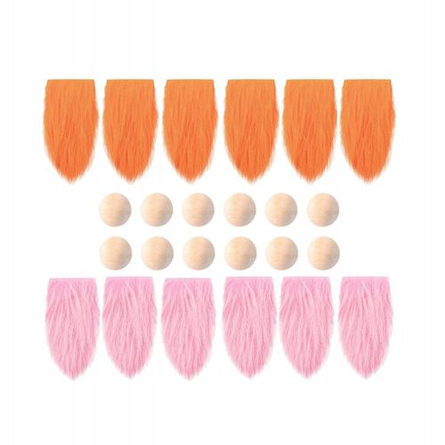 Tissu en fausse fourrure, barbe de gnome, costume de lutin, fournitures d'artisanat rose orange