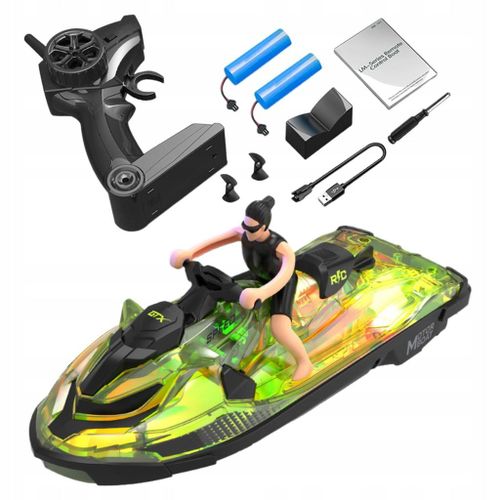 Bateau Rc Piscines Et Lacs Jouet Aquatique Flexible Bateau Jouet Module Double Vert