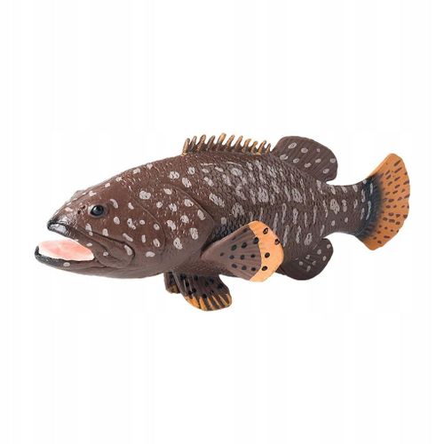 Figurines éducatives pour mérou brun foncé, modèles d'animaux marins