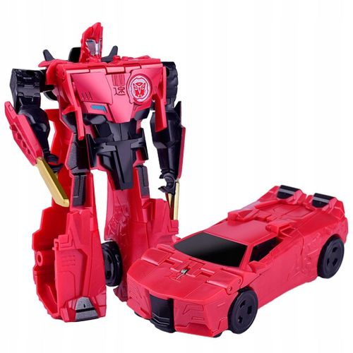 Voiture robot déformée, jouet de construction pour enfants, filles et garçons, rouge
