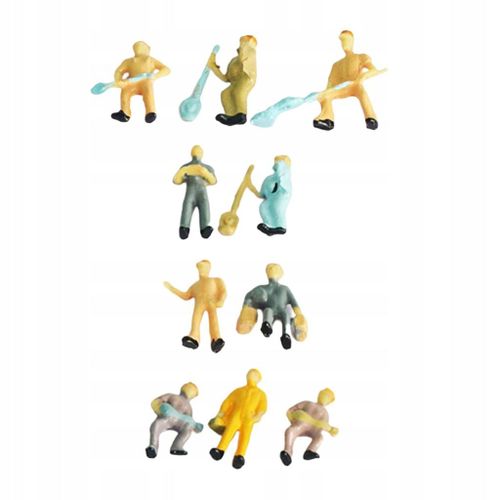 Lot De 10 Figurines Miniatures De Cheminots À L'échelle 1/43, Pour Diorama, Décoration