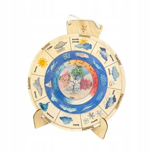 Calendrier Météorologique Jouet D'apprentissage Horloge Calendrier Horloge Roue Apprentissage De L'heure