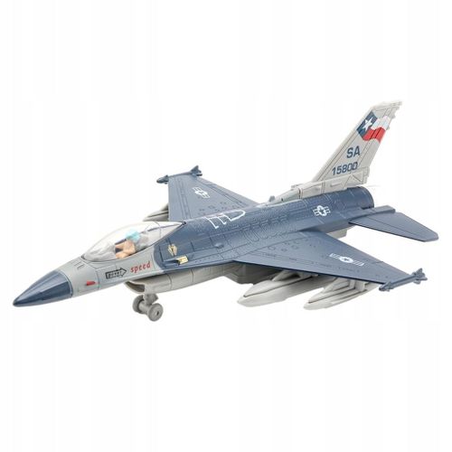 Simulation D'avion De Chasse Moulé Sous Pression Avec Lumières Et Sons En Métal Bleu 3c