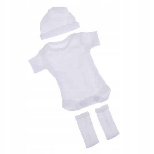 Combinaison à manches courtes et chapeau pour poupée de 12 à 18 cm, accessoires pour poupée blanche