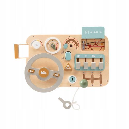 Jouet Montessori Pour Voiture, Volant, Conduite, Planche D'activités Pour Tout-Petits, Voiture En Bois