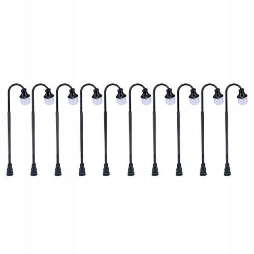 Lot De 10 Trains Miniatures, Lampadaires Ferroviaires 3 V, Style De Construction Diorama 5