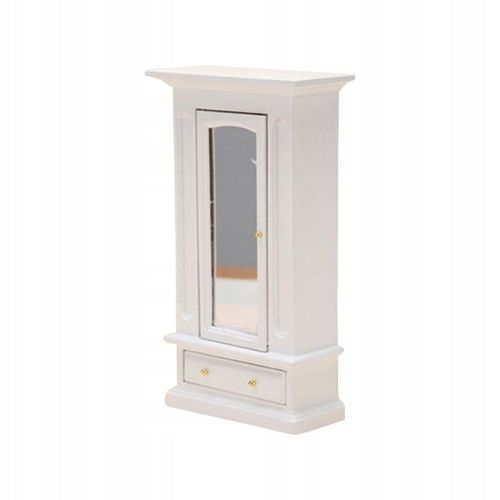 Armoire De Maison De Poupée 1:12, Étagère De Rangement, Modèle De Chambre En Bois, Blanc