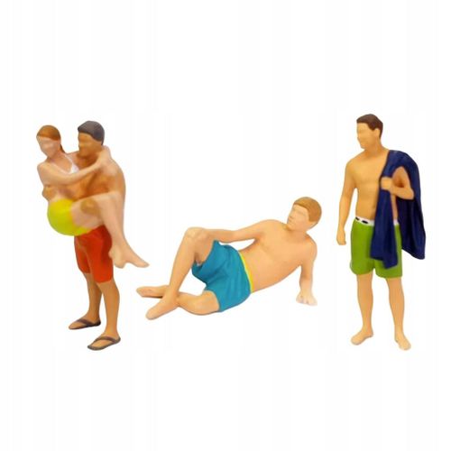 Ensemble De 3 Figurines Miniatures De Piscine À L'échelle 1:64, Décor De Diorama, Échelle S, Style Micro A.