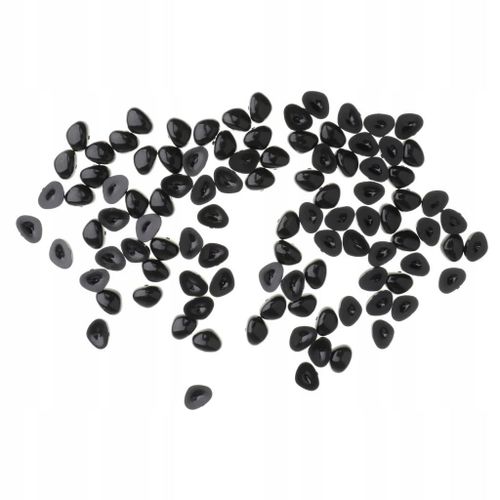 Lot De 100 Protections Nasales Triangulaires Noires En Plastique Pour Poupée Ours En Peluche 11 X 14 Mm
