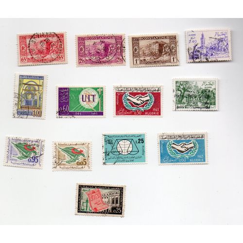 Algérie- Lot De 13 Timbres Oblitérés Divers