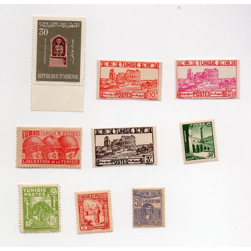 Tunisie- Lot De 9 Timbres Neufs Divers