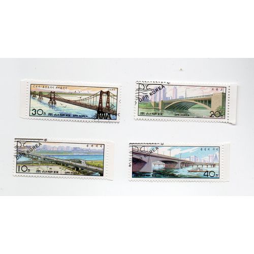 Corée- Série De 4 Timbres Oblitérés- Ponts