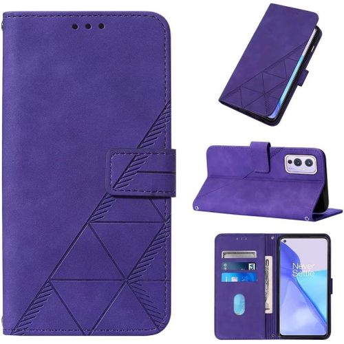 Coque Oneplus 9,Antichoc Tpu Housse Oneplus 9 Cuir Pu Portefeuille Etui Rfid Blocage Fentes Pour Cartes Coque Pour Oneplus 9,Violet