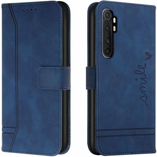 Étui Pour Mi Note 10 Lite Mode Cuir Magnétique Pince Portefeuille Support Rabattable Anti Chute Housse Protection Pour Xiaomi Mi Note 10 Lite 6.47"" Bleu
