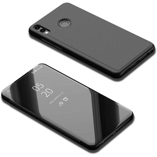 Coque Honor 8x Max Clear View Cover Translucide Miroir Etui À Rabat Housse En Cuir Flip Case Pour Huawei Honor 8x Max Enjoy Max 7.12"" Noir