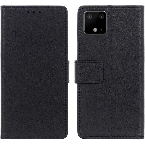 Google Pixel 4 Coque Housse En Cuir Pu De Haute Qualité Étui En Cuir Magnétique Étui En Cuir Intégré À 2 Fentes Pour Cartes Étui Portefeuille Pour Google Pixel 4 Noir