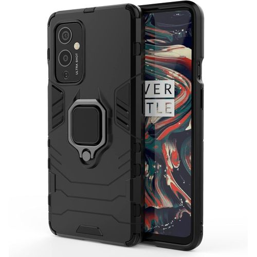 Coque Pour Oneplus 9 Ultra Fine En Polycarbonate+Tpu Hybride Résistant Aux Chocs Avec Anneau Magnétique Rotatif Pour Oneplus 9 6 6"" \U2013 Noir