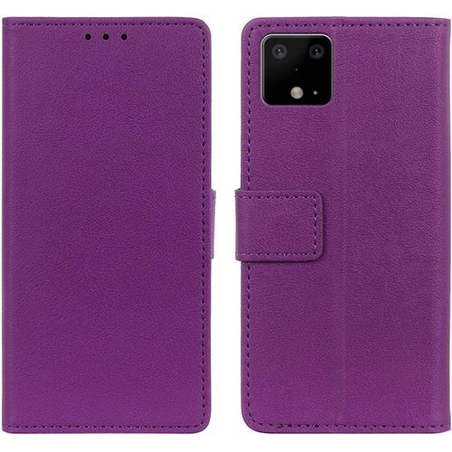 Google Pixel 4 Coque Housse En Cuir Pu De Haute Qualité Étui En Cuir Magnétique Étui En Cuir Intégré À 2 Fentes Pour Cartes Étui Portefeuille Pour Google Pixel 4 Violet