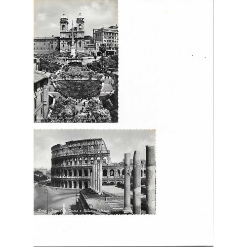 7 Cartes Postales Semi Modernes En Noir Et Blanc Non Circulées Édition Enrico Verdesi Italie Rome
