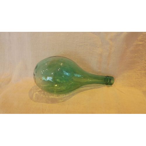 Ancienne Bouteille Verte Fonds Rond Vintage