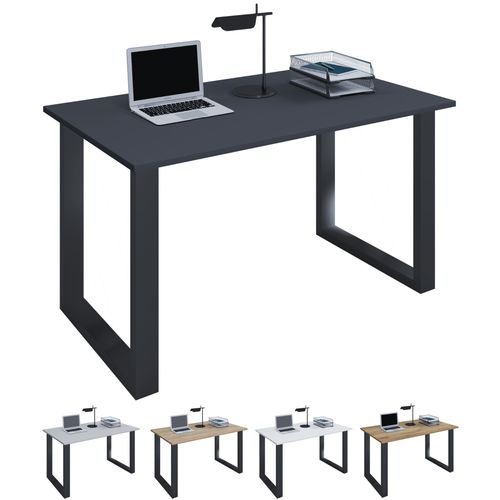Vcm Bureau En Bois Table D'ordinateur Table De Travail Meubles De Bureau Lona U Alu Argent Bureau En Bois Table D'ordinateur Table De Travail Meubles De Bureau Lona U Alu Argent