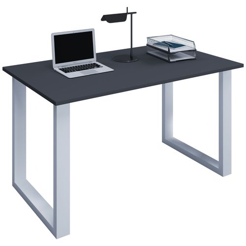 Vcm Bureau En Bois Table D'ordinateur Table De Travail Meubles De Bureau Lona U Alu Argent Bureau En Bois Table D'ordinateur Table De Travail Meubles De Bureau Lona U Alu Argent