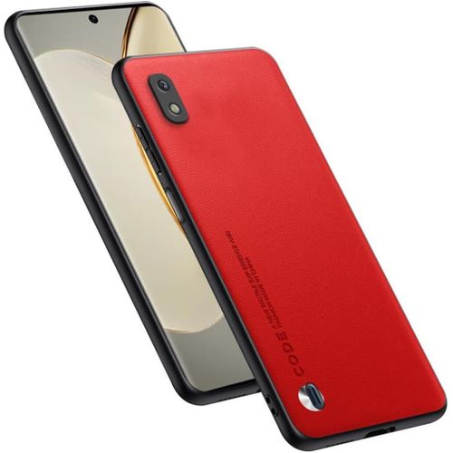 Housse Coque De Protection Conçue Pour Samsung Galaxy A10 6.2"" , Style Simili Cuir - Rouge