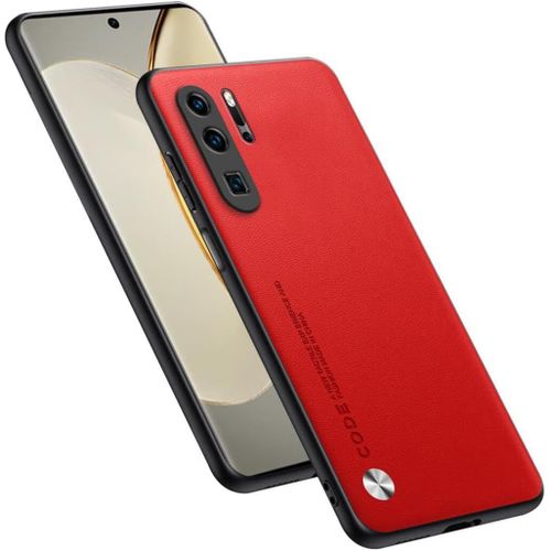 Housse Coque De Protection Conçue Pour Huawei P30 Pro / P30 Pro New Edition 6.47"" , Style Simili Cuir - Rouge
