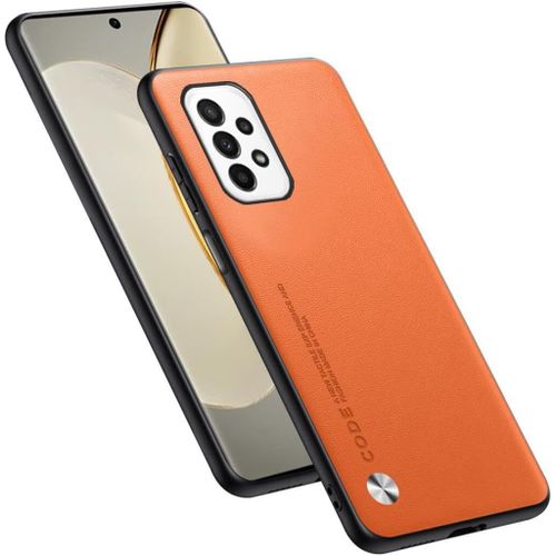 Housse Coque De Protection Conçue Pour Samsung Galaxy A23 5g 6.6"" , Style Simili Cuir - Orange