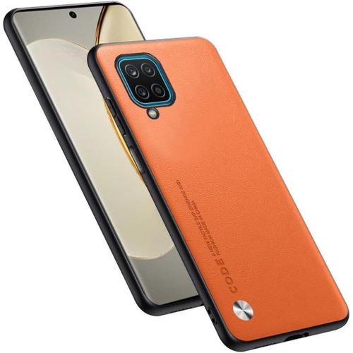 Housse Coque De Protection Conçue Pour Samsung Galaxy M32 / M22 / A22 6.4"" , Style Simili Cuir - Orange