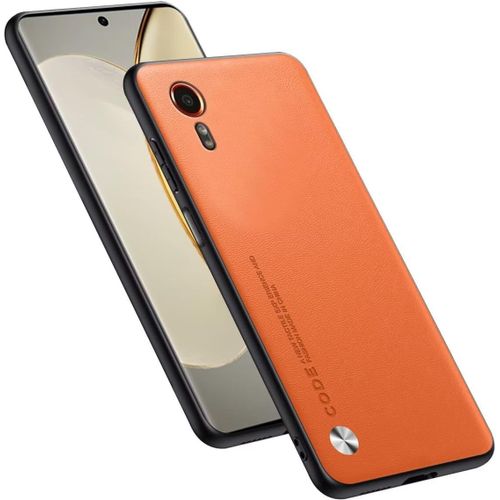 Housse Coque De Protection Conçue Pour Samsung Galaxy Xcover7 6.6"" , Style Simili Cuir - Orange