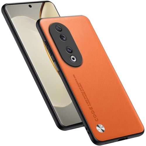 Housse Coque De Protection Conçue Pour Honor 90 5g 6.7"" , Style Simili Cuir - Orange