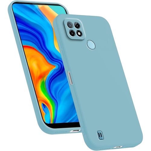 Coque En Silicone Tpu Compatible Avec Realme C21 6.5"" , Housse Etui De Protection Pour Téléphone Portable - Bleu Clair