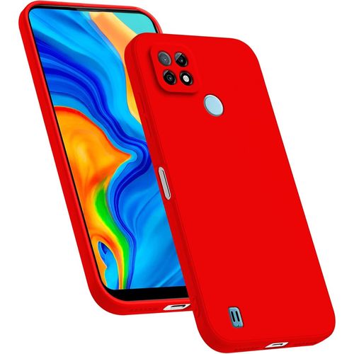 Coque En Silicone Tpu Compatible Avec Realme C21 6.5"" , Housse Etui De Protection Pour Téléphone Portable - Rouge De Chine
