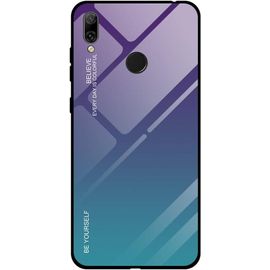 Coque Pour Huawei Y6s Coque Étui En Verre Gradient Color Back Cover En Verre Trempé Résistant Aux Rayures Case Souple Silicone Tpu Anti Rayure Anti Choc Housse 3