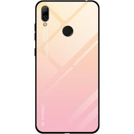 Coque Pour Huawei Y6s Coque Étui En Verre Gradient Color Back Cover En Verre Trempé Résistant Aux Rayures Case Souple Silicone Tpu Anti Rayure Anti Choc Housse 1