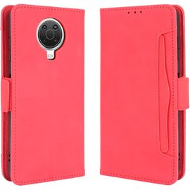 Coque Nokia 6.3fermeture Magnétique Fentes Multicartes Etui Portefeuille En Cuir Pour Nokia 6.3rouge