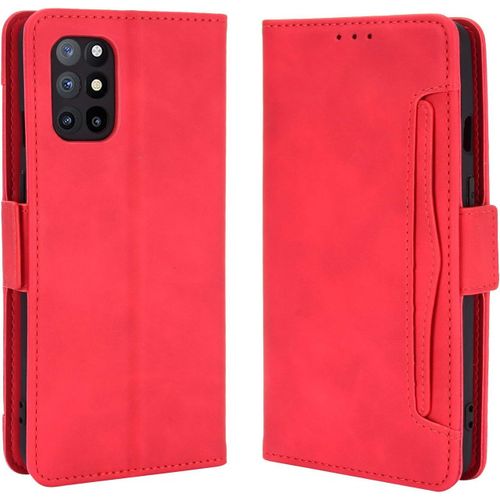 Coque Oneplus 8t,Housse En Pu Cuir De Haute Qualité Avec Emplacements De Cartes Flip Etui Pour Oneplus 8t Rouge
