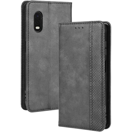 Coque Samsung Galaxy Xcover Pro,Housse En Pu Cuir De Haute Qualité Avec Flip Fermeture Magnétique Etui Pour Samsung Galaxy Xcover Pro Noir