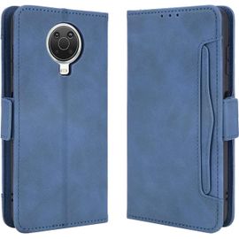 Coque Nokia 6.3fermeture Magnétique Fentes Multicartes Etui Portefeuille En Cuir Pour Nokia 6.3bleu