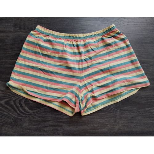 Short Pyjama Rayé Orange Et Vert 14 Ans Xs Tex