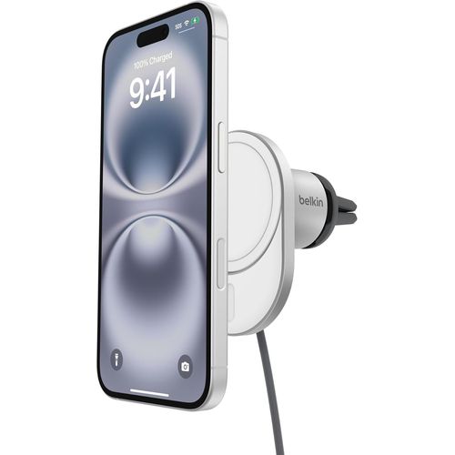 Boostcharge Pro Chargeur De Voiture Magnétique Sans Fil Avec Qi2 (15w), Chargeur Compatible Magsafe Pour Tous Les Modèles De L'iphone 16, 15, 14, 13, 12, Câble Usb-C Vers Usb-C (1,5 M) Inclus
