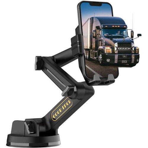 Support De Téléphone Portable Pour Camion, Tableau De Bord, Pare-Br , Bras Long, Super Ventouse Et Stable, Compatible Avec Iphone Et Samsung (Gris, Support De Téléphone Portable)