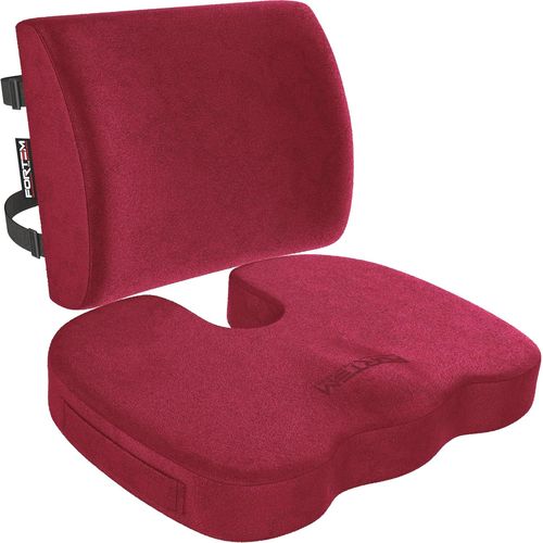 Gouts Et Couleurscoussin Chaise, Coussin Lombaire, Coussin Lombaire Chaise Bureau, Coussin Memoire Forme, Antidérapant Pour Assise Et Dossier De Jeu, Coussin De Siège De Voiture, Coussin Lombaire Voi