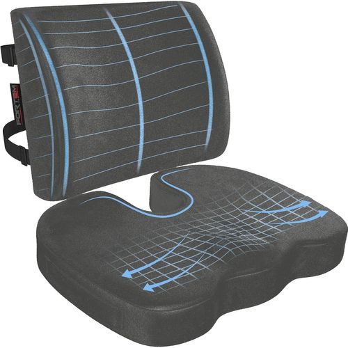Gouts Et Couleurscoussin Chaise, Coussin Lombaire, Coussin Lombaire Chaise Bureau, Coussin Memoire Forme, Antidérapant Pour Assise Et Dossier De Jeu, Coussin De Siège De Voiture, Coussin Lombaire Voi