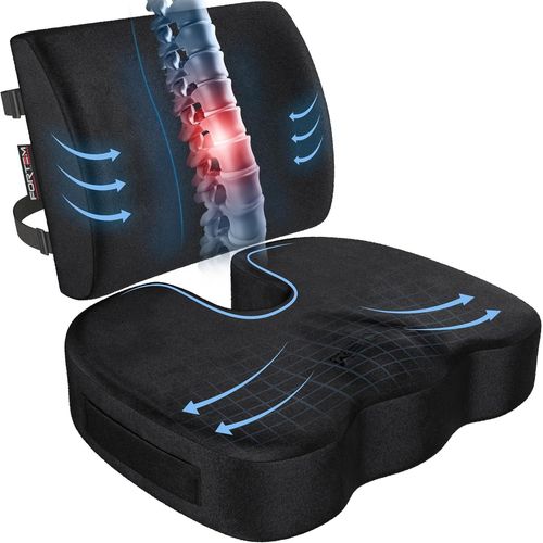 Gouts Et Couleurscoussin Chaise, Coussin Lombaire, Coussin Lombaire Chaise Bureau, Coussin Memoire Forme, Antidérapant Pour Assise Et Dossier De Jeu, Coussin De Siège De Voiture, Coussin Lombaire Voi