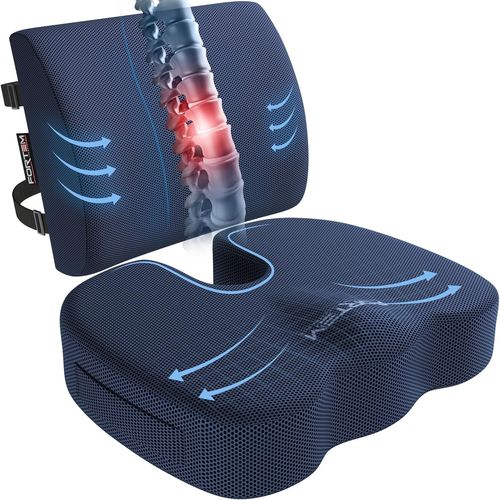 Gouts Et Couleurscoussin Chaise, Coussin Lombaire, Coussin Lombaire Chaise Bureau, Coussin Memoire Forme, Antidérapant Pour Assise Et Dossier De Jeu, Coussin De Siège De Voiture, Coussin Lombaire Voi