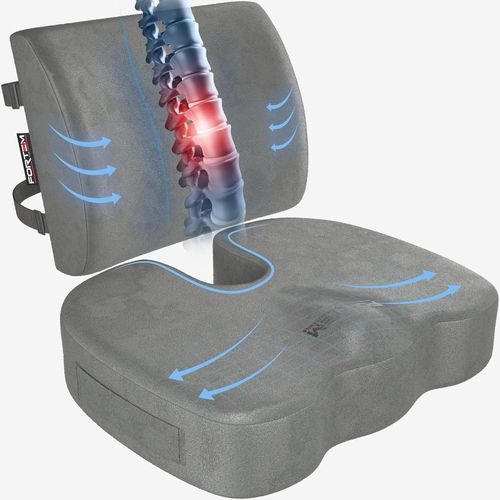 Gouts Et Couleurscoussin Chaise, Coussin Lombaire, Coussin Lombaire Chaise Bureau, Coussin Memoire Forme, Antidérapant Pour Assise Et Dossier De Jeu, Coussin De Siège De Voiture, Coussin Lombaire Voi